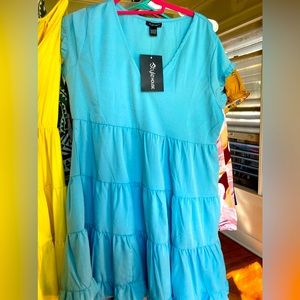 NWT Women’s Blue Cute Spring Dress Size L